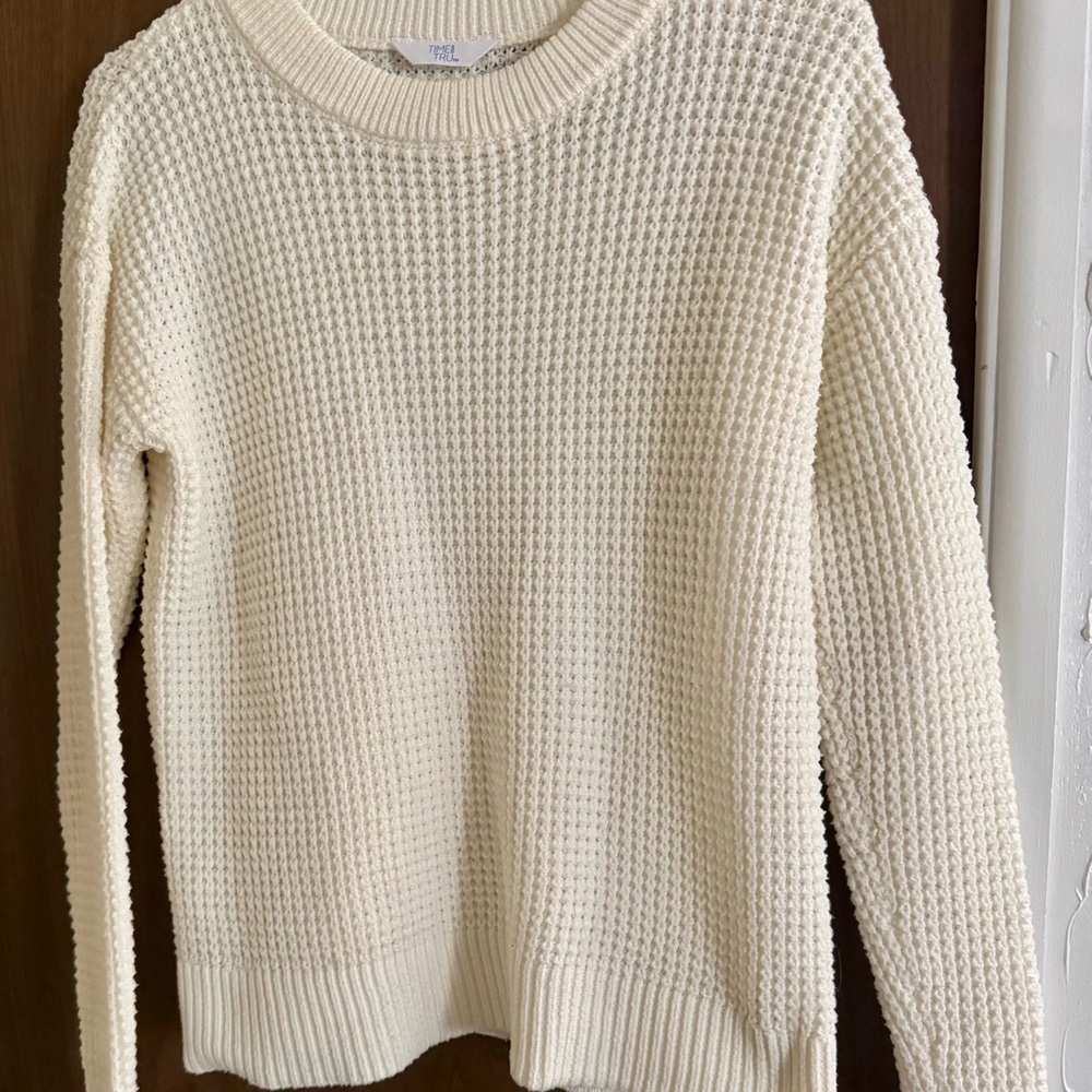 Time and Tru Midweight Waffle Stitch Sweater